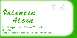 valentin alexa business card